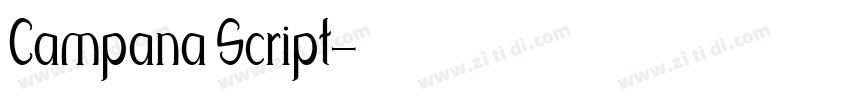 Campana Script字体转换 Campana Script字体转换